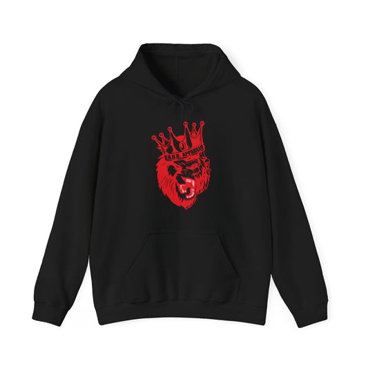 Red and Black Lion Gorilla Hoodie