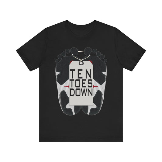Ten Toes Down Shirt to Match Jordan 14 Black Toe Sneaker Shirt