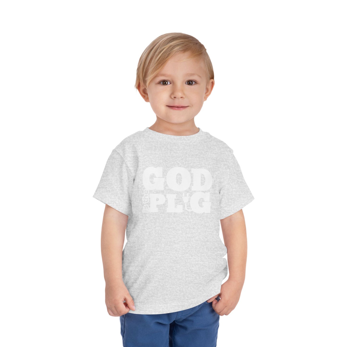 God Is The Plug Toddler Short Sleeve Tee